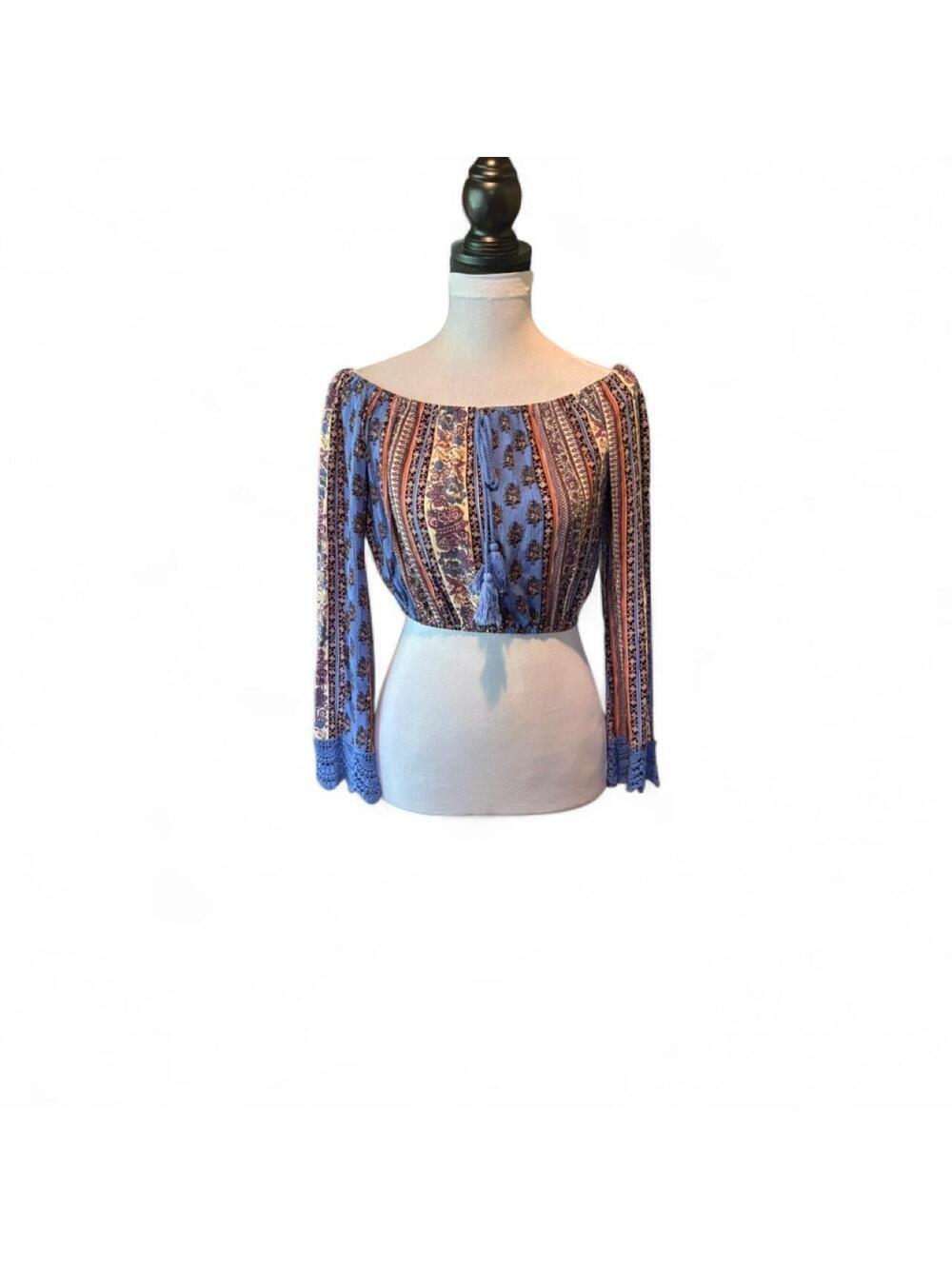 Band of Gypsies Women's Boho Off-Shoulder Blouse, Size M, NWOT